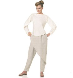 1188 VOGUE EZ LYNN MIZONO BIAS LONG SLEEVE FLAP TOP, DRAPE PANTS PATTERN 8-14  UNCUT